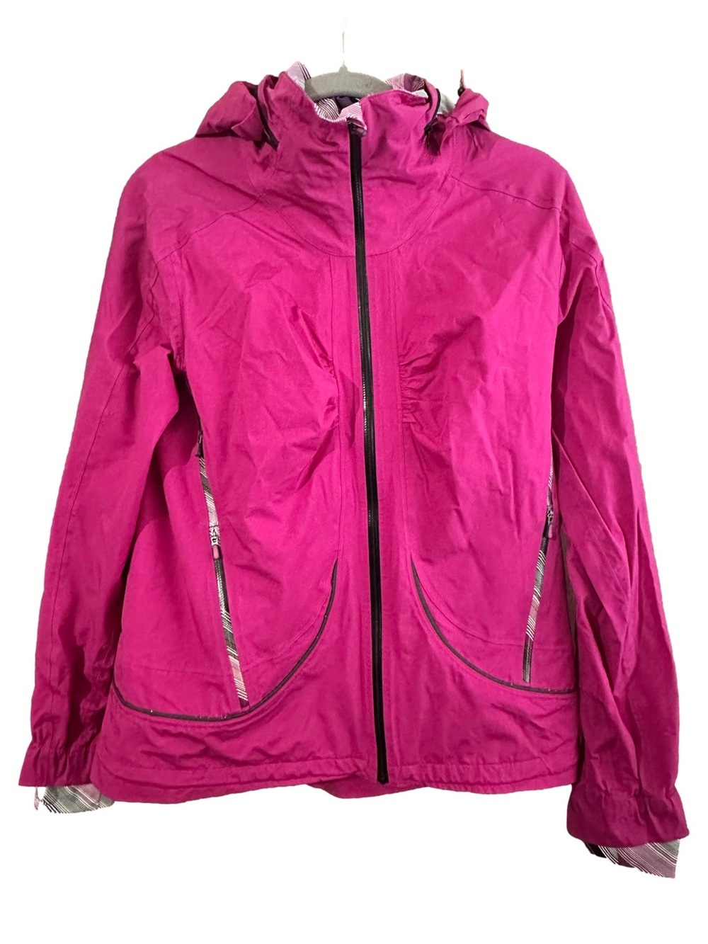 lululemon athletica Women’s Lightweight Fuchsia Pink Hooded Full Zip Jacket 12 - Picture 1 of 16